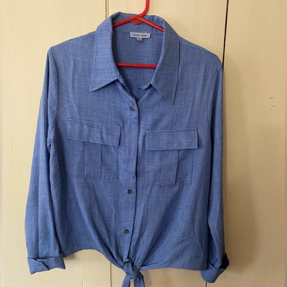 Floral & ivy medium button up shirt